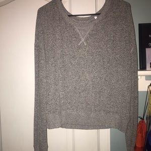 grey cropped sweater